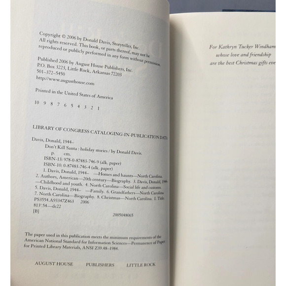 "Don't Kill Santa!" Kids Book Christmas Stories by Donald Davis 2006 Hardcover - Picture 3 of 13